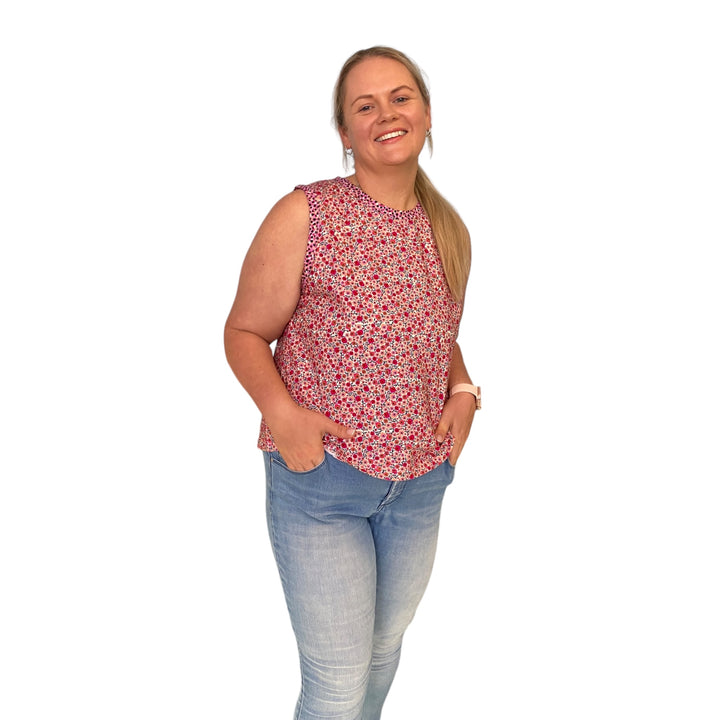 Luckies Repurposed Singlet - Floral for the Win