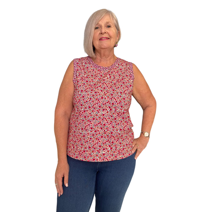 Luckies Repurposed Singlet - Floral for the Win